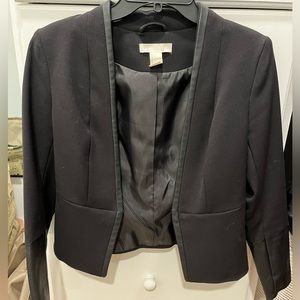H&M blazer with faux leather trim